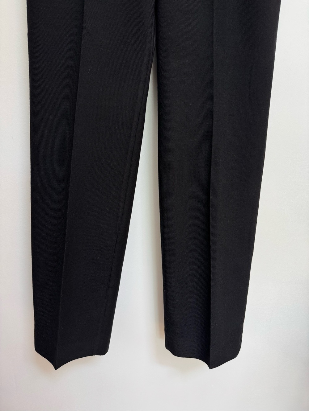 Banana Republic High Rise Straight Leg Italian Wool Pants Women 8 Long Black - Picture 5 of 11